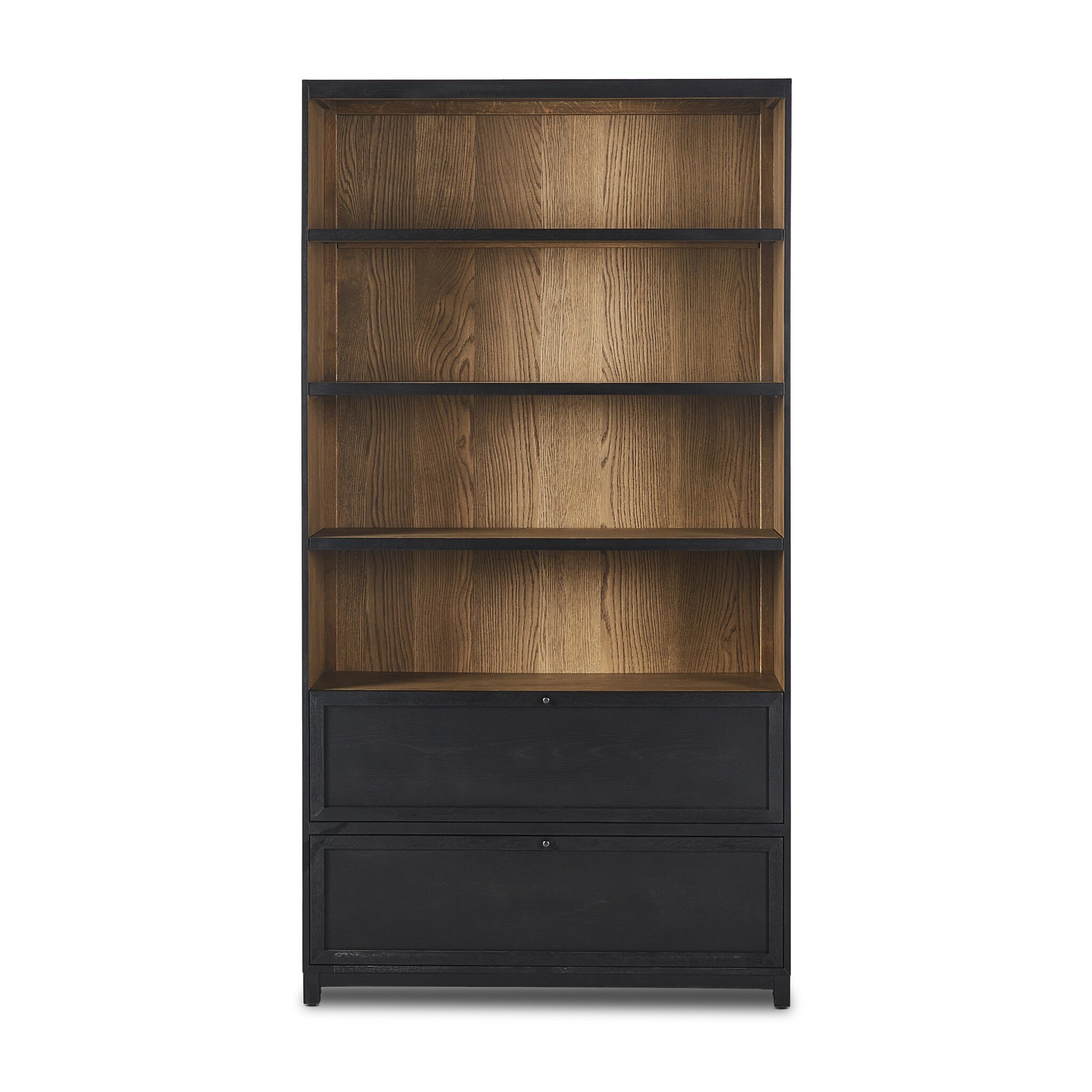 Four Hands Furniture Millie Bookcase - Drifted Matte Black 247002-003