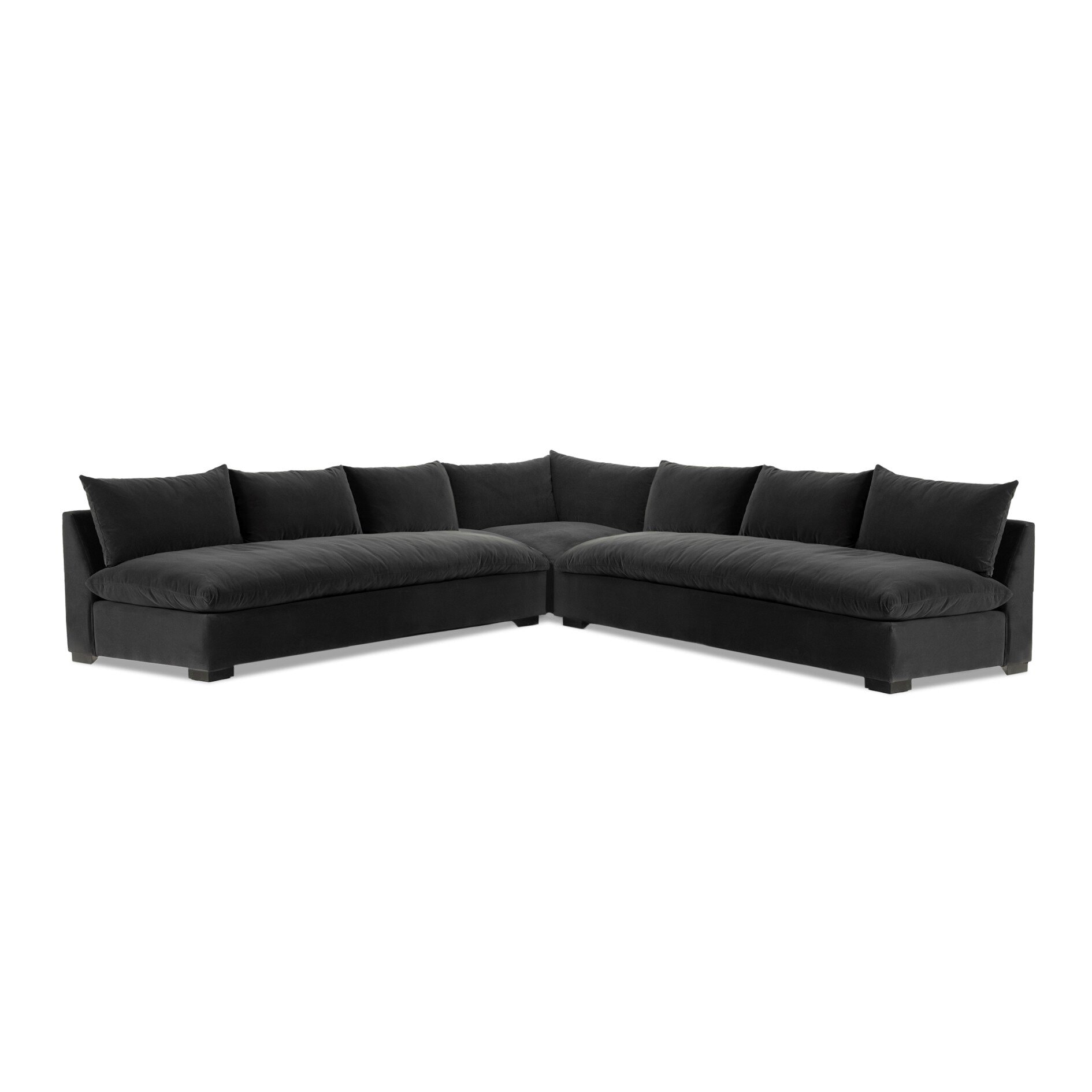 Four Hands Furniture Grant 3-Piece Sectional - Henry Charcoal 249249-001