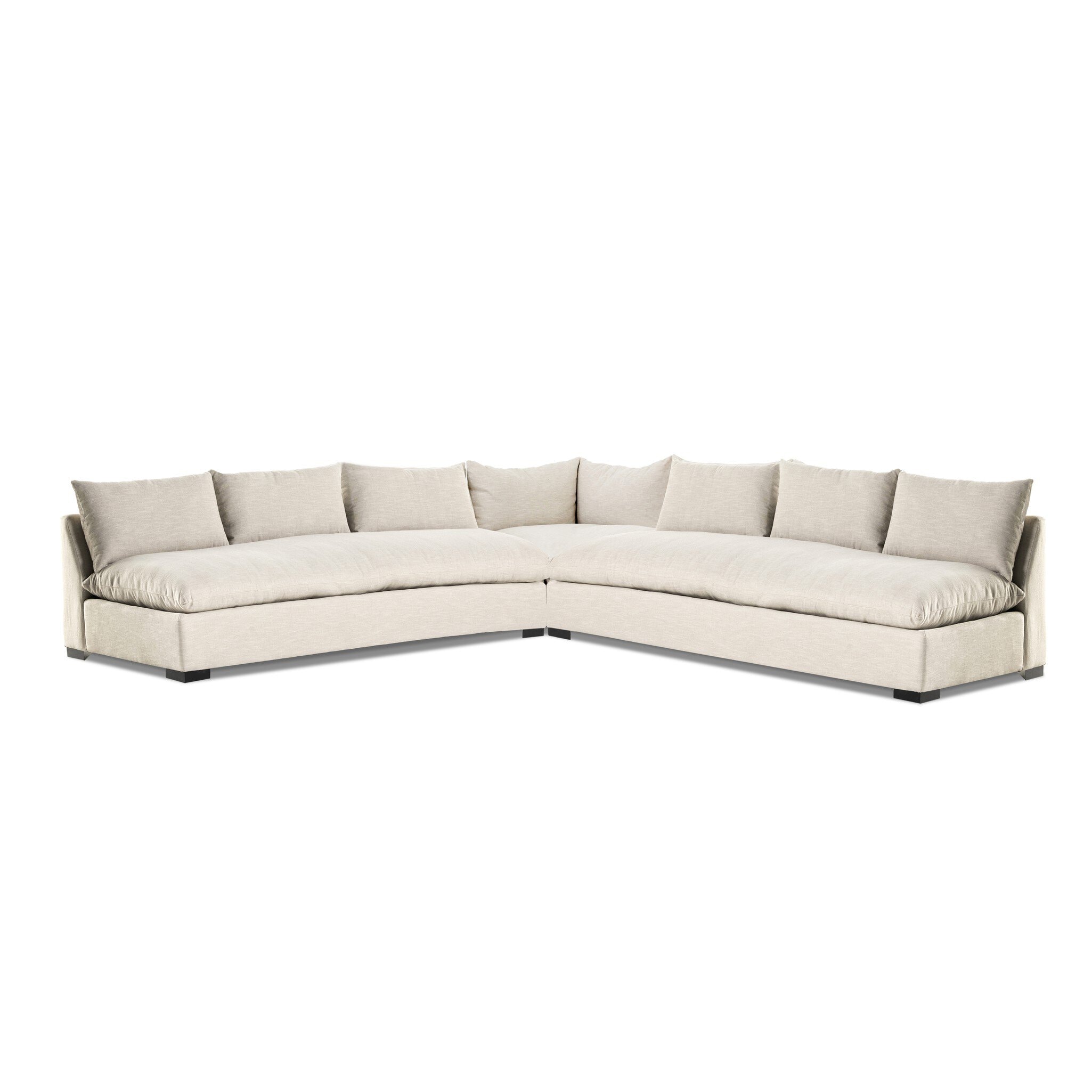 Four Hands Furniture Grant 3-Piece Sectional - Ashby Oatmeal 249249-003