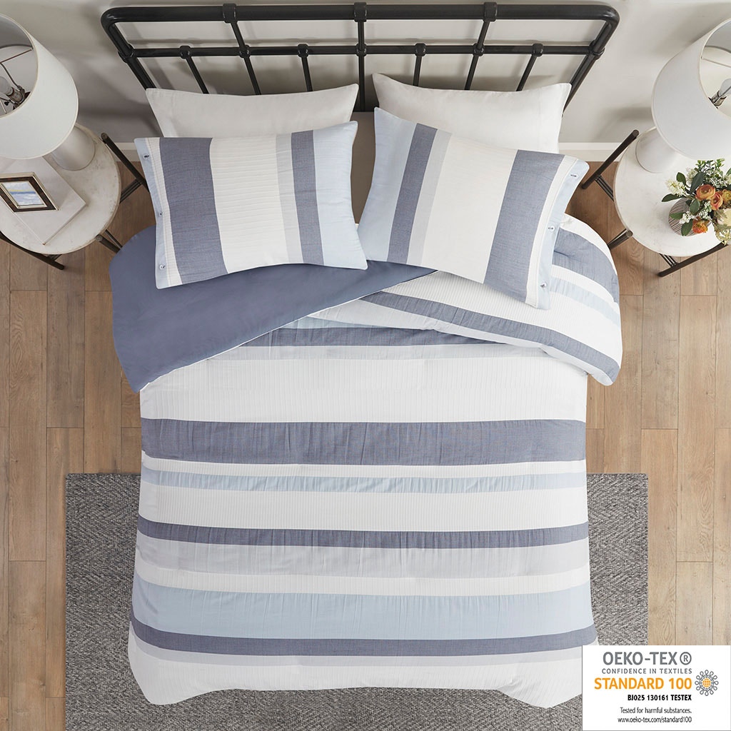 Hampton Hill Bedding Allegany 3 Piece Jacquard Duvet Cover Set MP12-7876