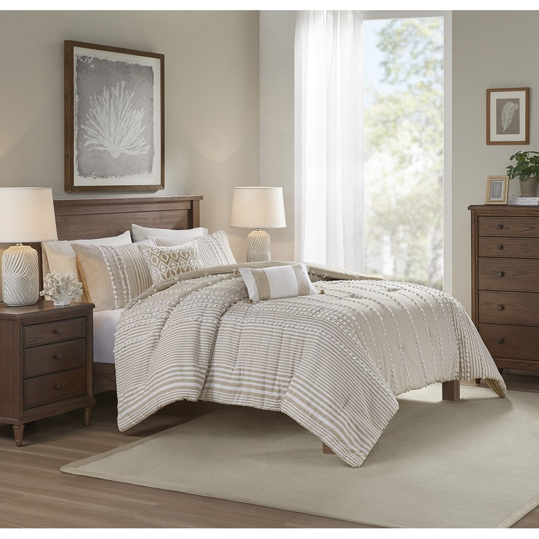 Hampton Hill Bedding Anslee 3 Piece Cotton Yarn Dyed Comforter Set HH10-1689