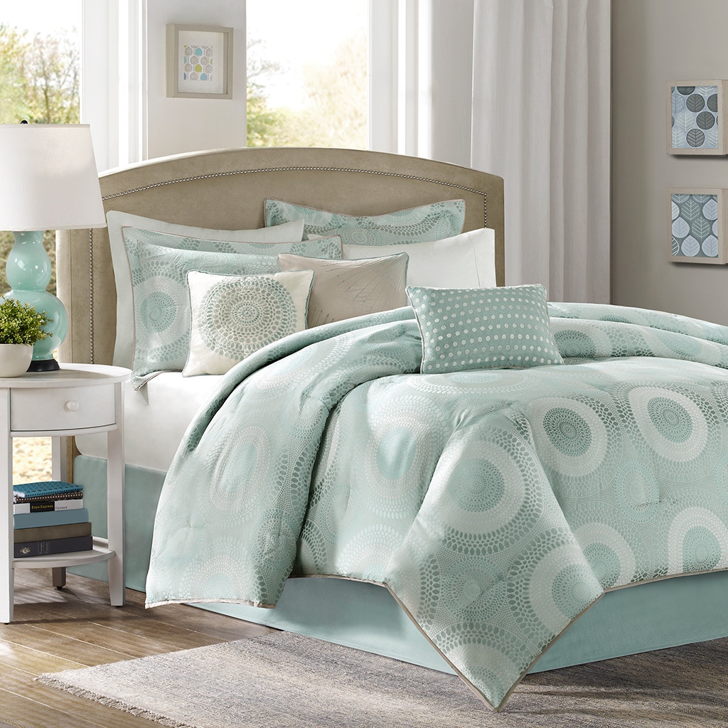 Hampton Hill Bedding Baxter 7 Piece Jaquard Comforter Set MP10-350