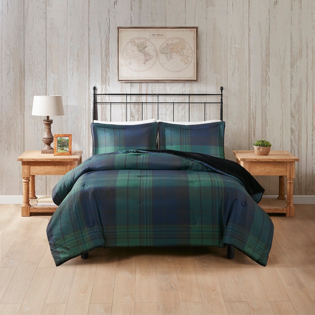 Hampton Hill Bedding Bernston Faux Wool to Faux Fur Down Alternative Comforter Set WR9201030822-08