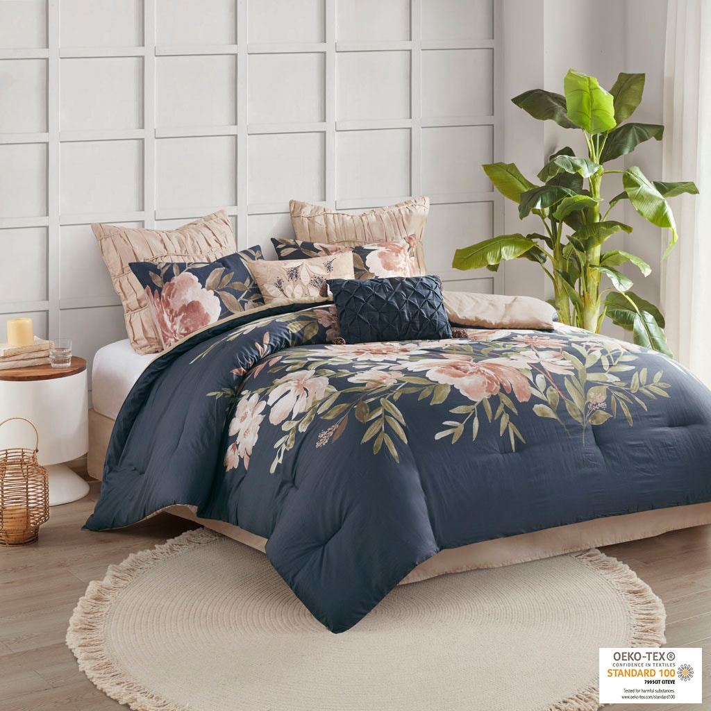 Hampton Hill Bedding Camillia 8 Piece Cotton Comforter Set MP10-7296