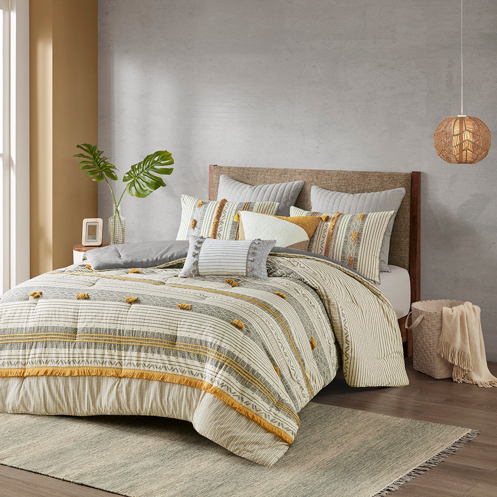 Hampton Hill Bedding Cody 3 Piece Cotton Comforter Set II10-1117