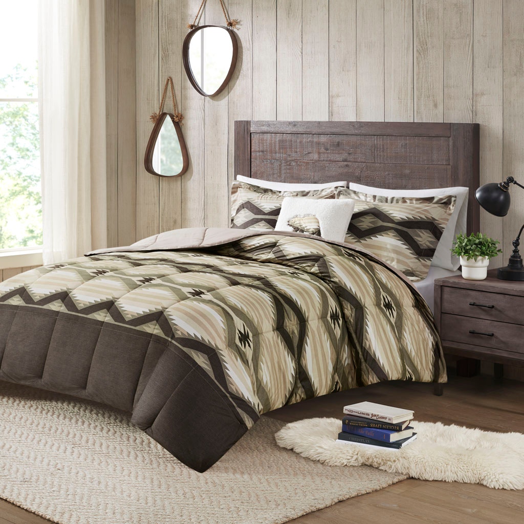 Hampton Hill Bedding Emmet Creek Down Alternative Comforter Set with Throw Pillow WR10-3864