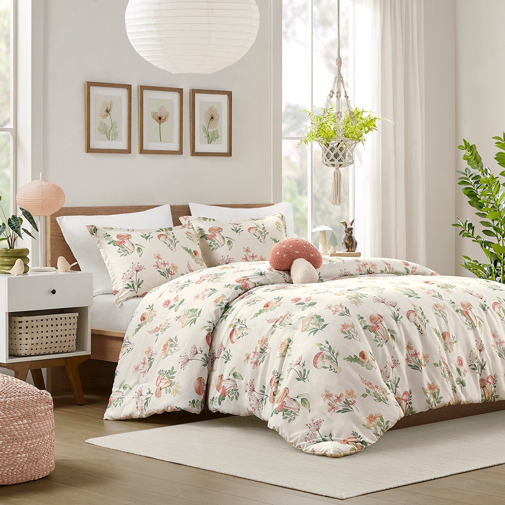 Hampton Hill Bedding Gwen Mushroom Garden Comforter Set ID10-2330