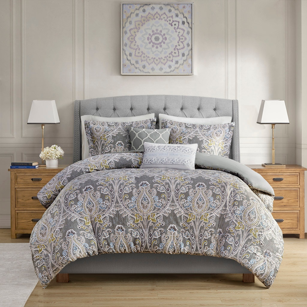 Hampton Hill Bedding Hallie 5 Piece Cotton Duvet Cover Set HH12-1687