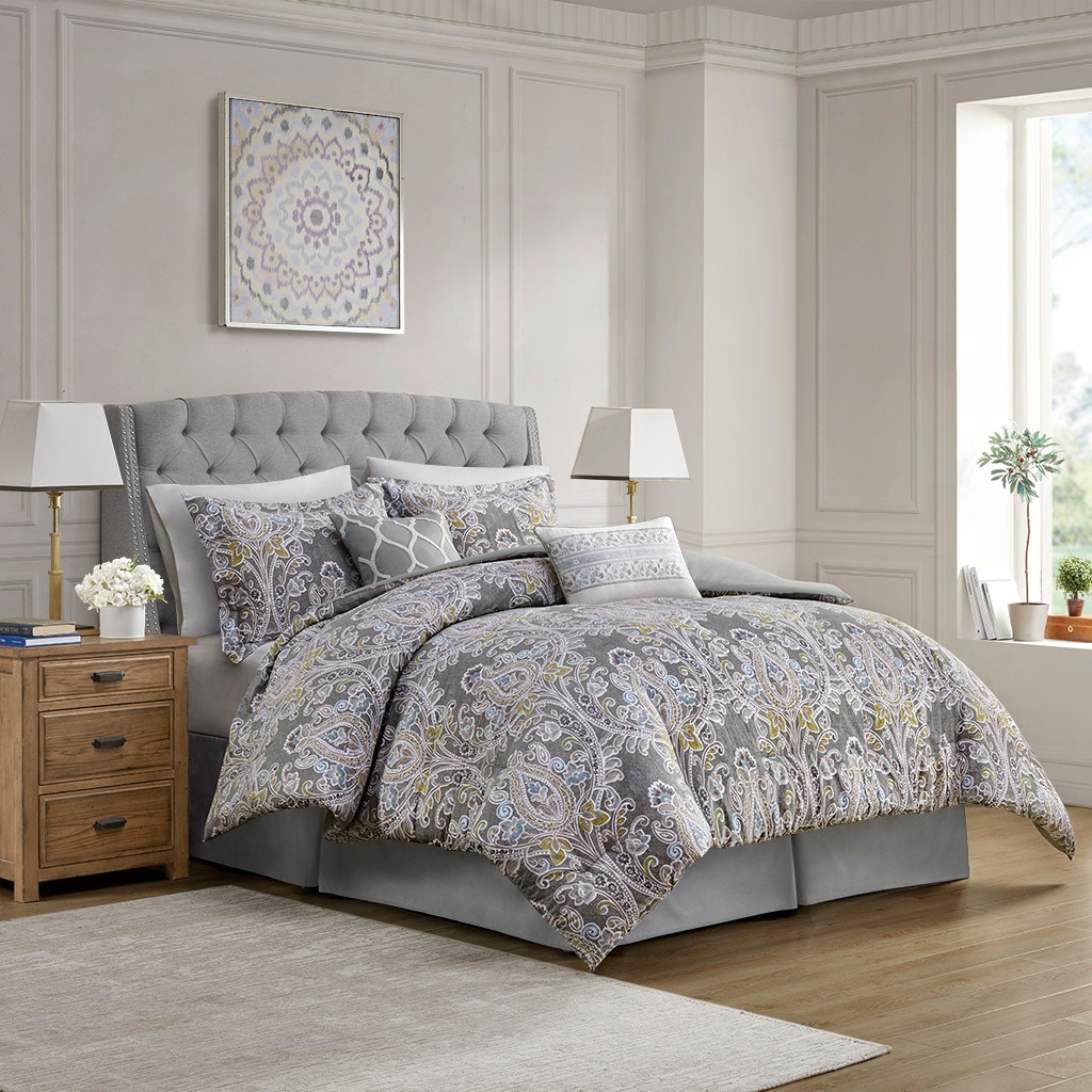 Hampton Hill Bedding Hallie 6 Piece Cotton Comforter Set HH10-1686