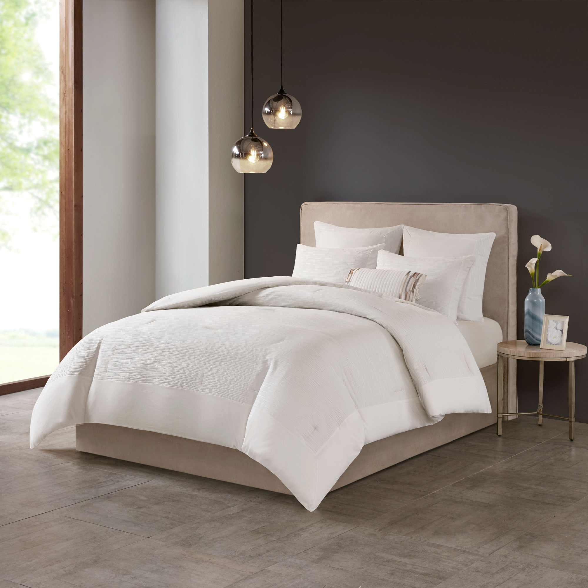 Hampton Hill Bedding Hanae Cotton Blend Yarn Dyed 3 Piece Comforter Set NS10-3244