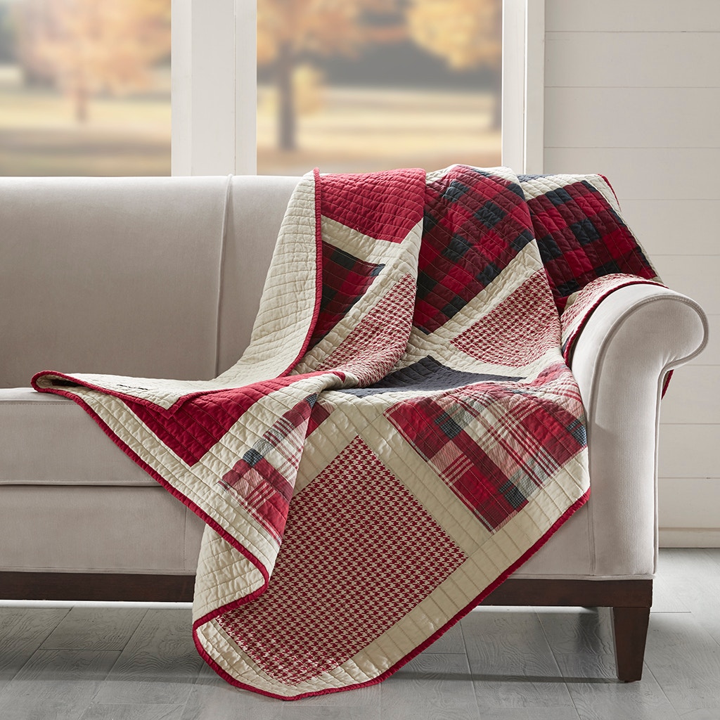 Hampton Hill Bedding Huntington Oversized Cotton Quilted Throw WR50-1783