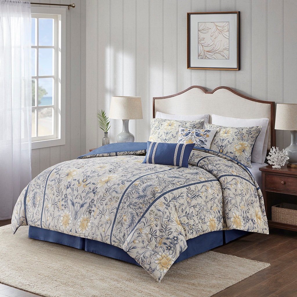 Hampton Hill Bedding Livia 6 Piece Cotton Comforter Set HH10-1801