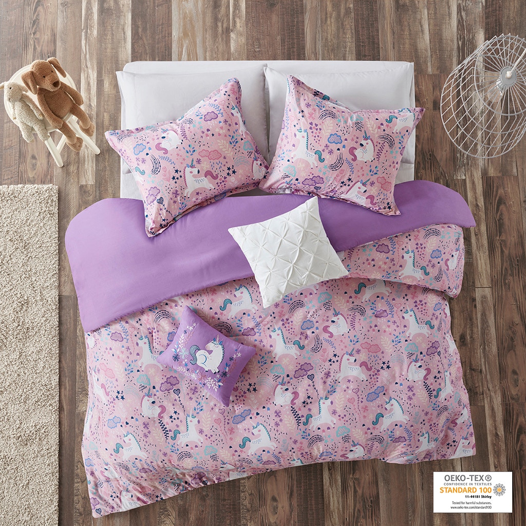 Hampton Hill Bedding Lola Unicorn Cotton Duvet Cover Set UHK12-0101