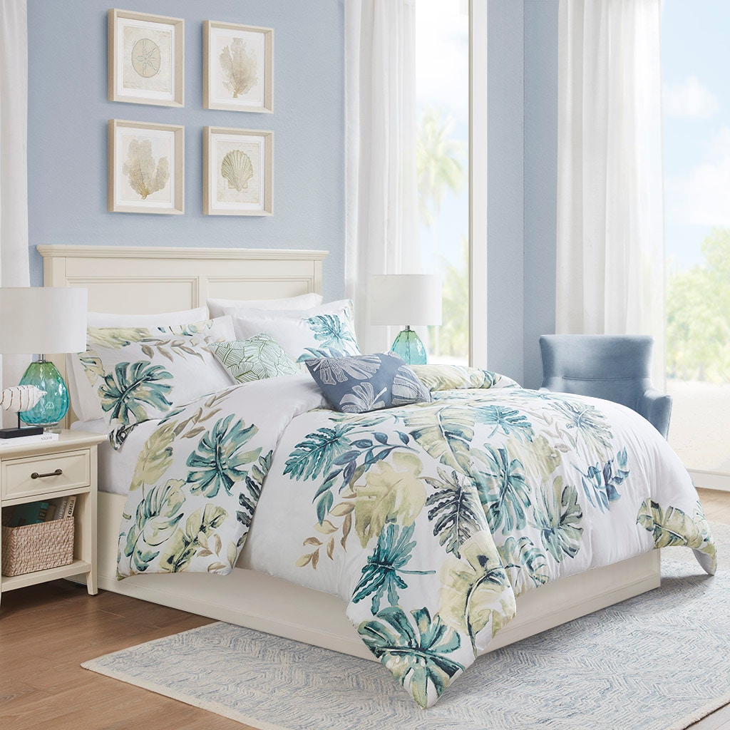 Hampton Hill Bedding Lorelai Cotton Printed 5 Piece Duvet Cover Set HH12-1622