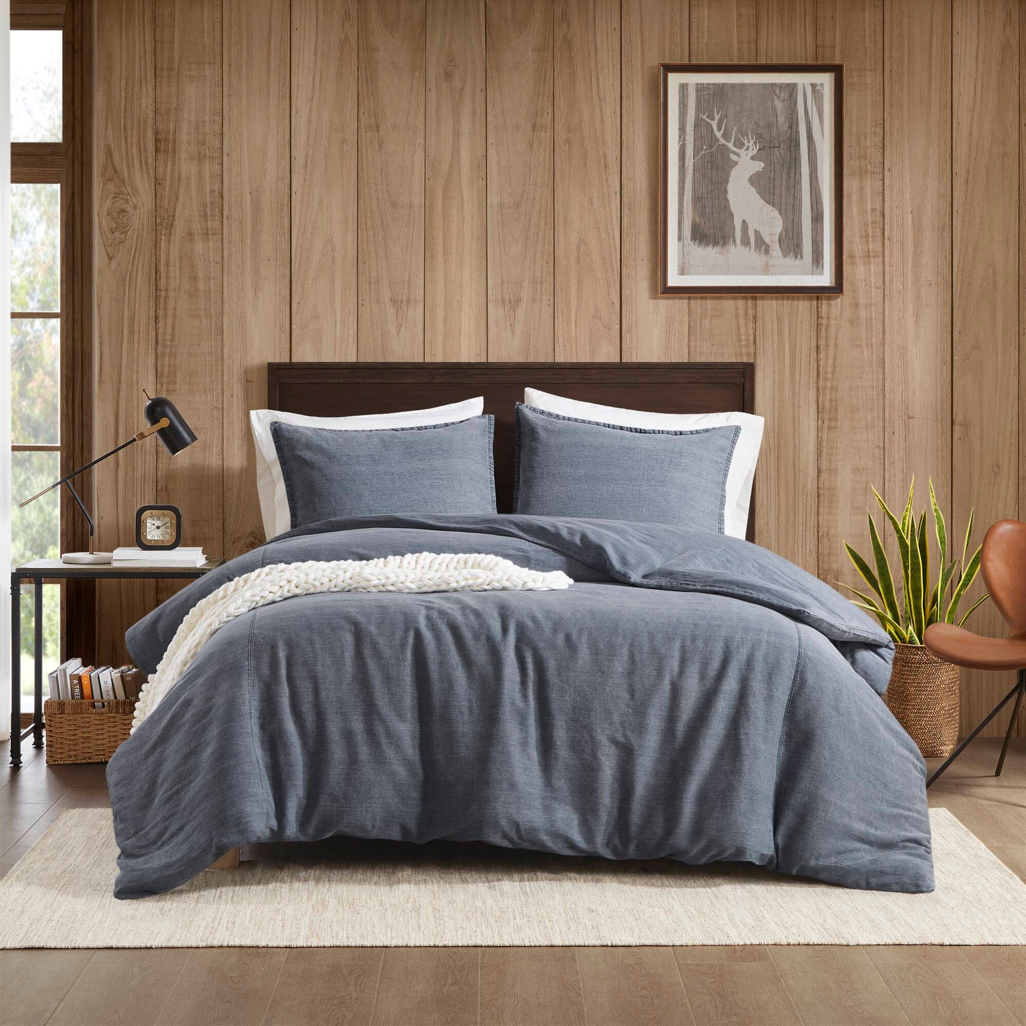 Hampton Hill Bedding Mckenzie Cotton Twill Washed Duvet Set WR12-4036