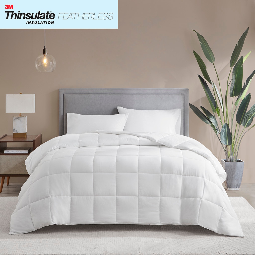 Hampton Hill Bedding Medium Warmth Cotton Down Alternative Featherless Comforter BASI10-0294