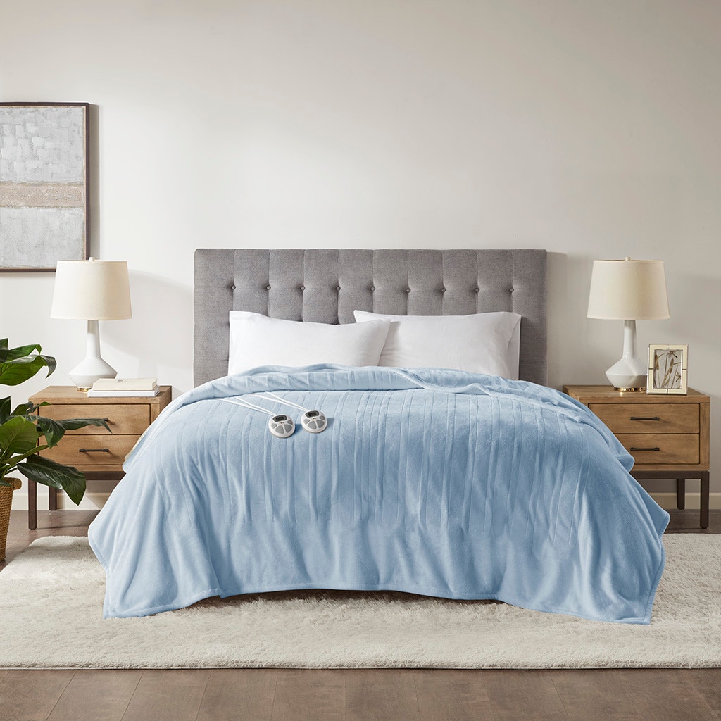 Hampton Hill Bedding Plush Heated Blanket BR54-1933