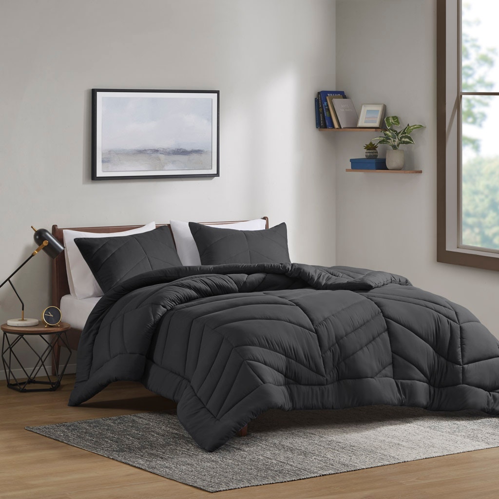 Hampton Hill Bedding Remy Quilted Chevron Comforter Set ID10-2295