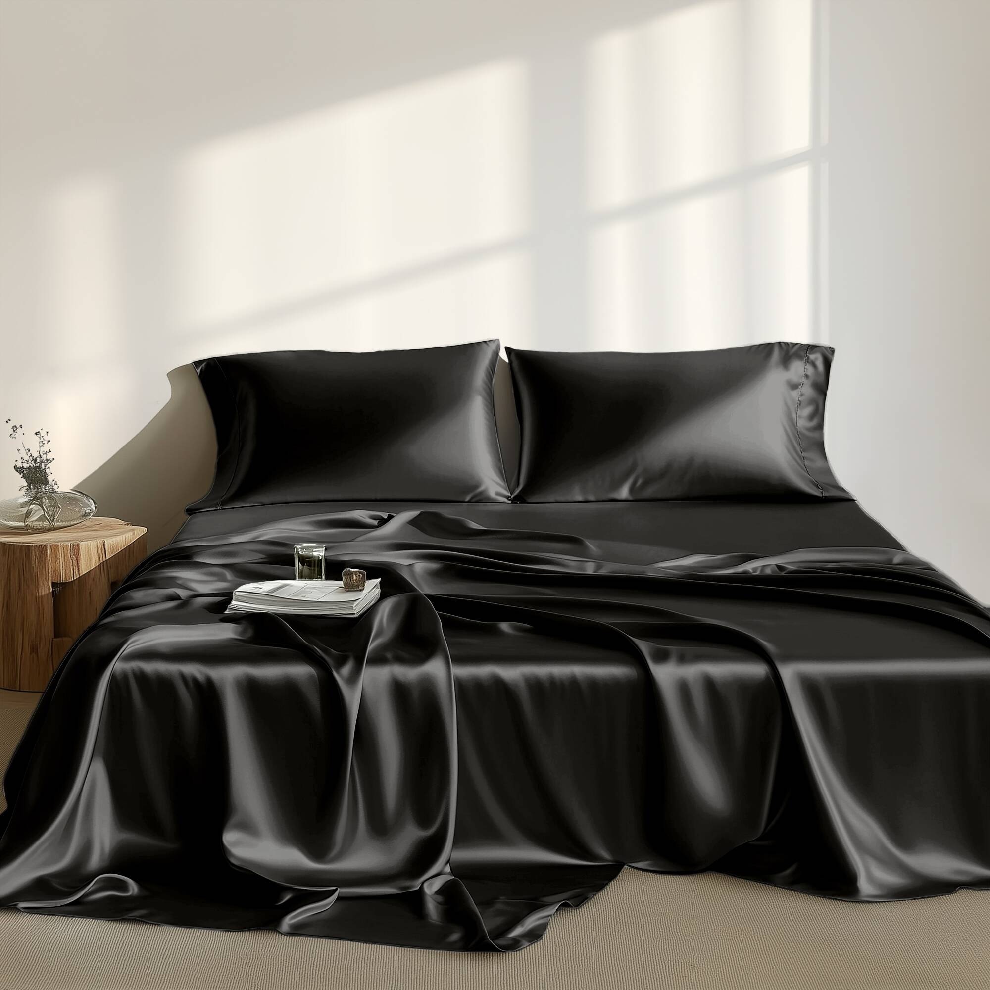 Hampton Hill Bedding Satin Luxury Sheet Set SHET20-173