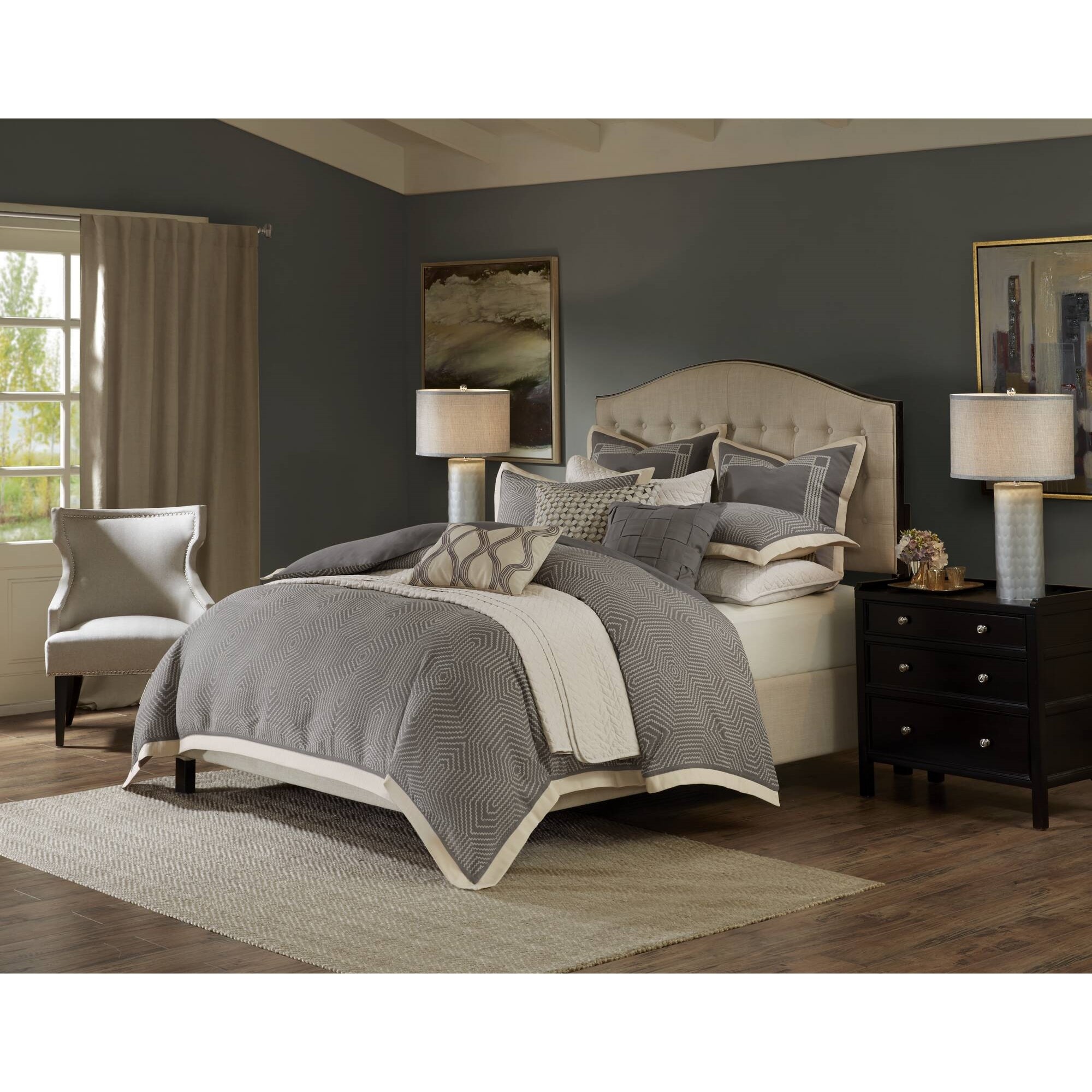 Hampton Hill Bedding Shades of Grey Comforter Set MPS10-258