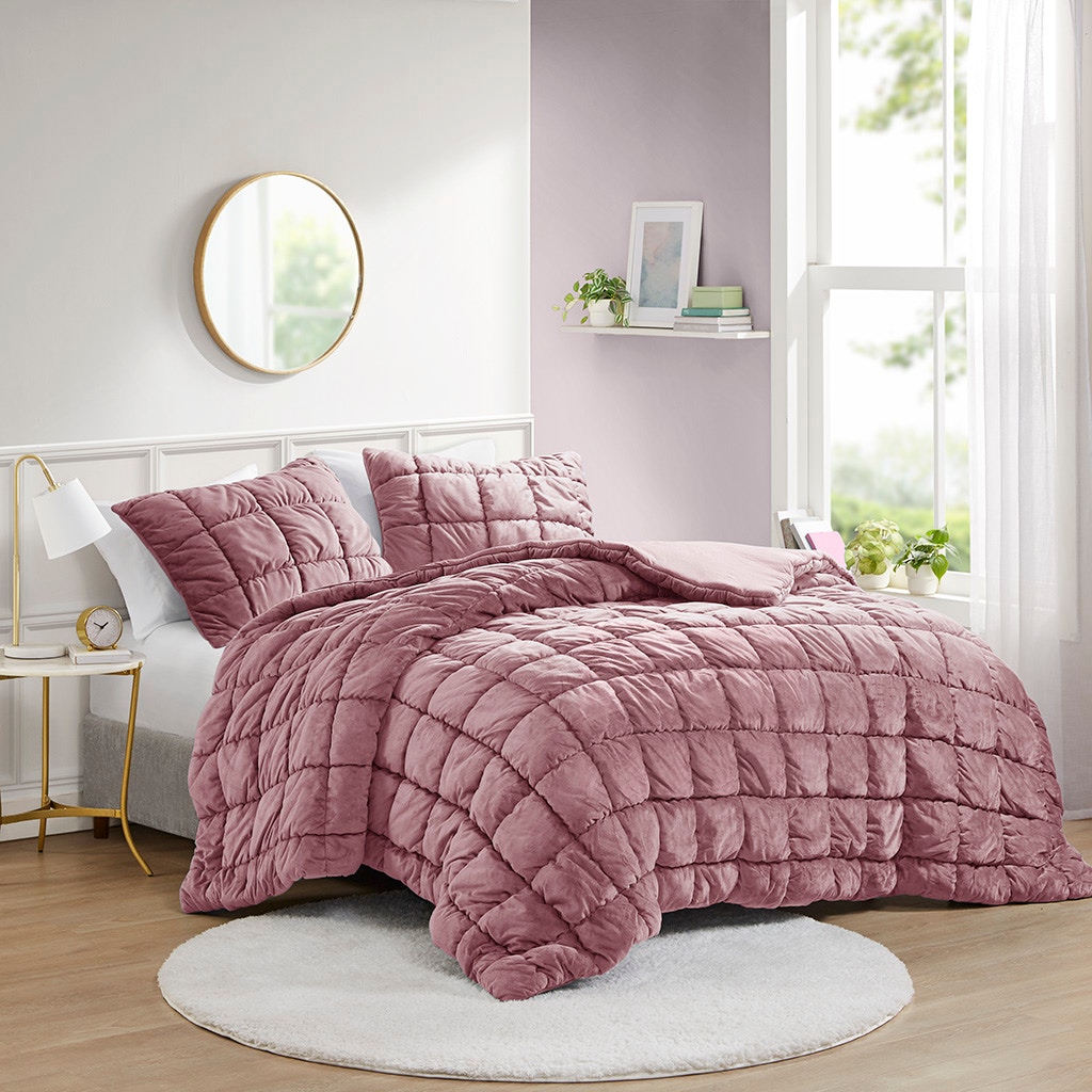 Hampton Hill Bedding Velvet Dream Puff Comforter Set ID10-2339