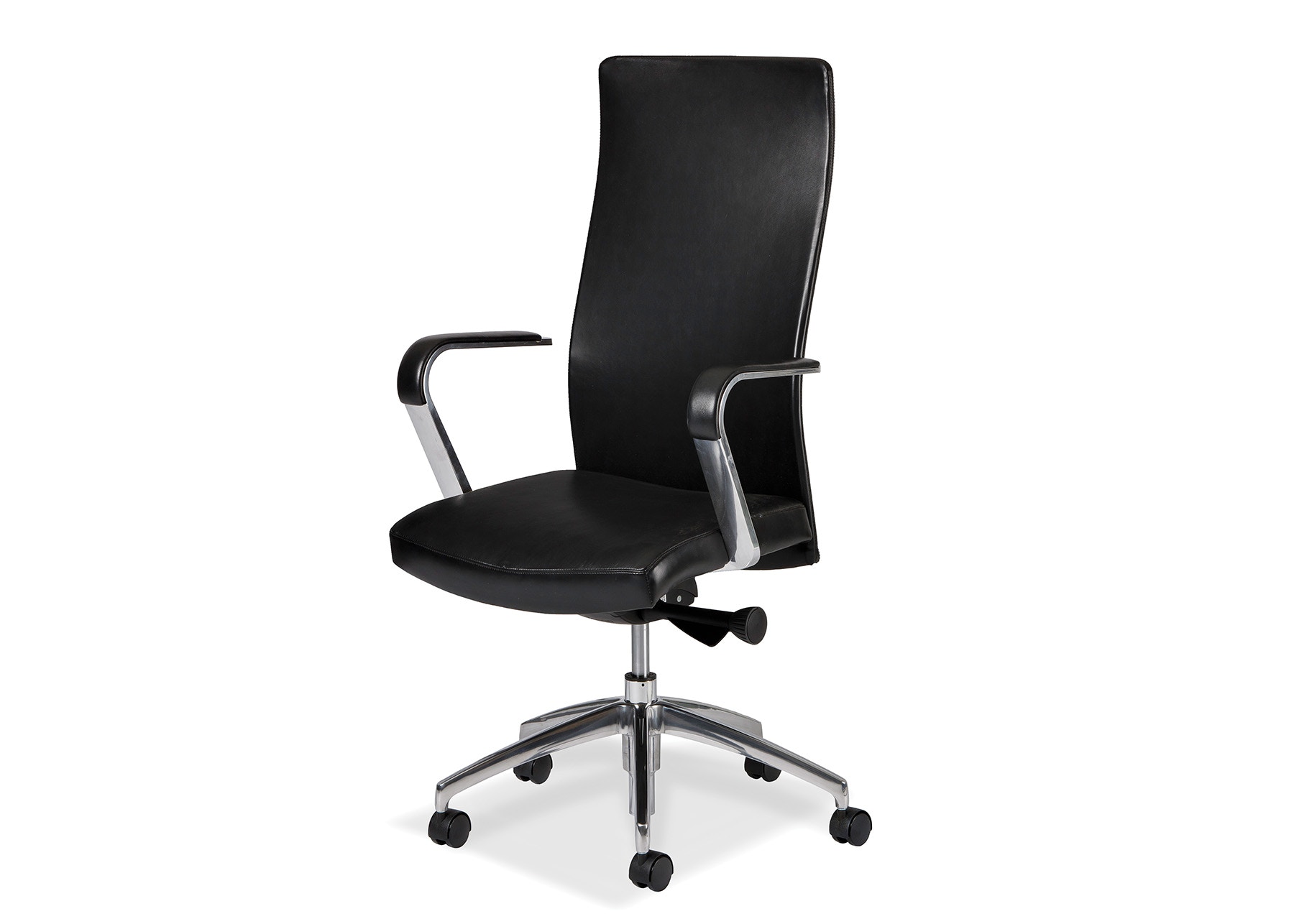 Hancock and Moore Sleek High Back Swivel Tilt Chair 5858ST-PL