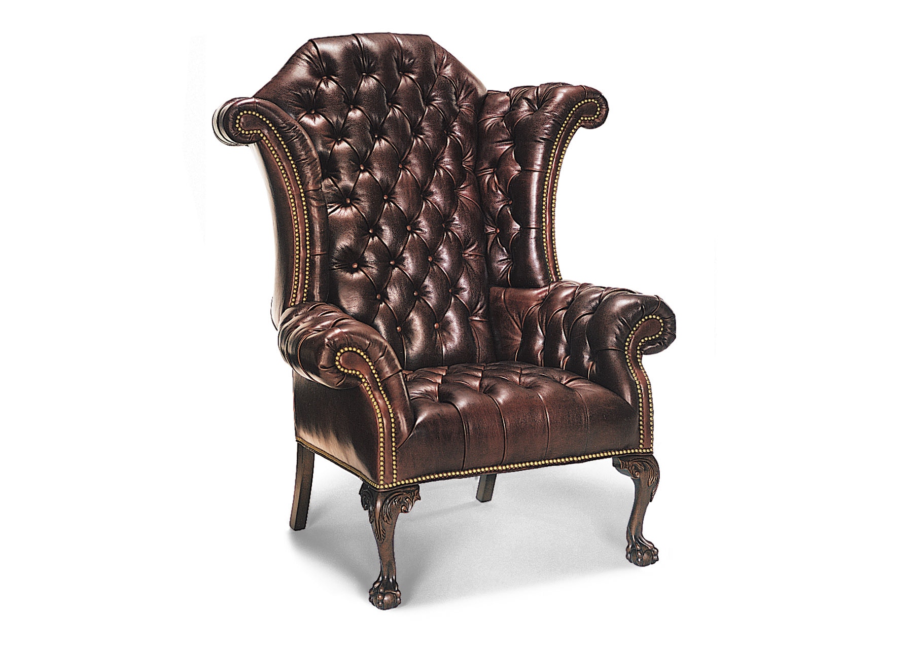 Hancock and Moore George Iii Tufted Wing Chair 9751