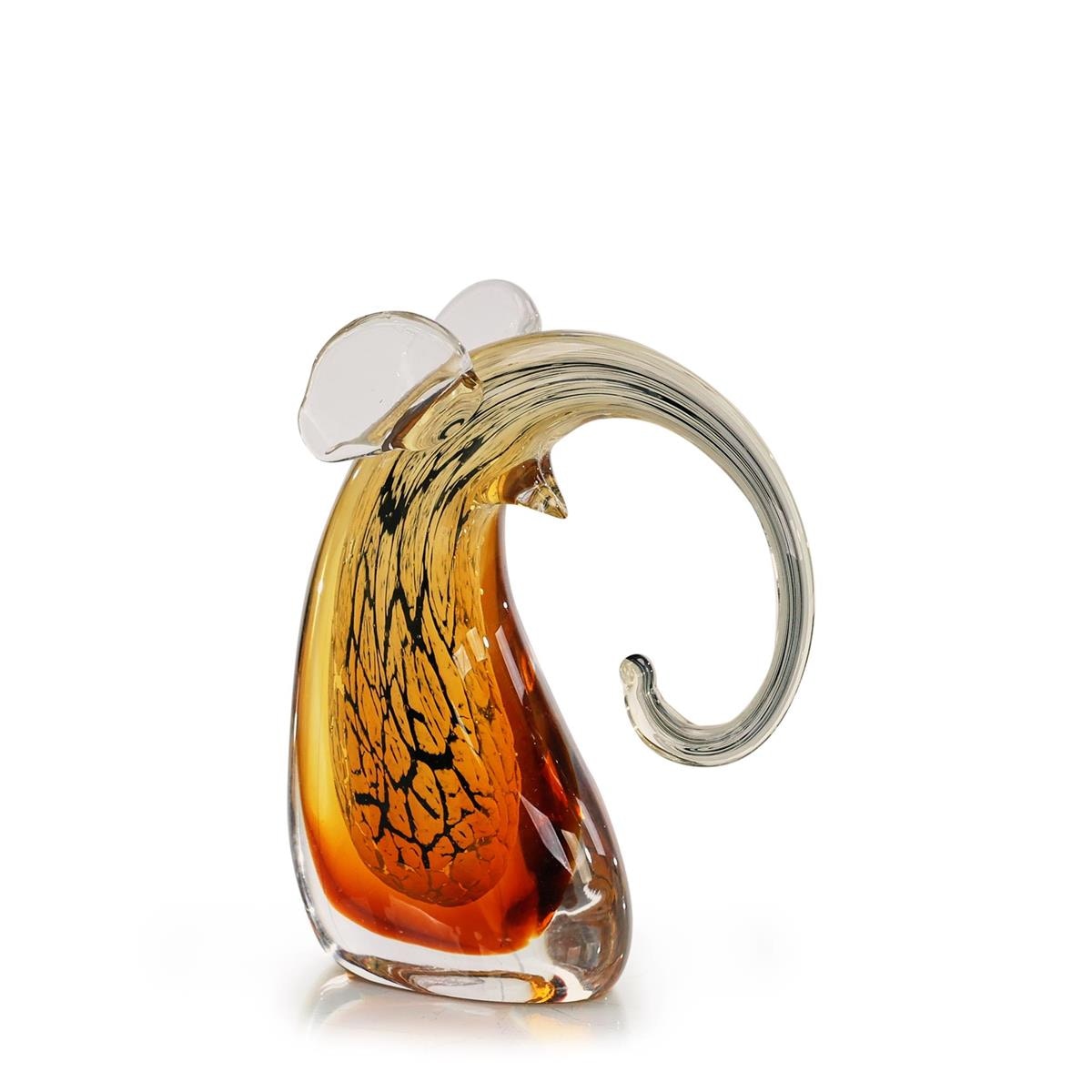 John Richard Abstract Glass Elephant Sculpture, Small JRA-15665