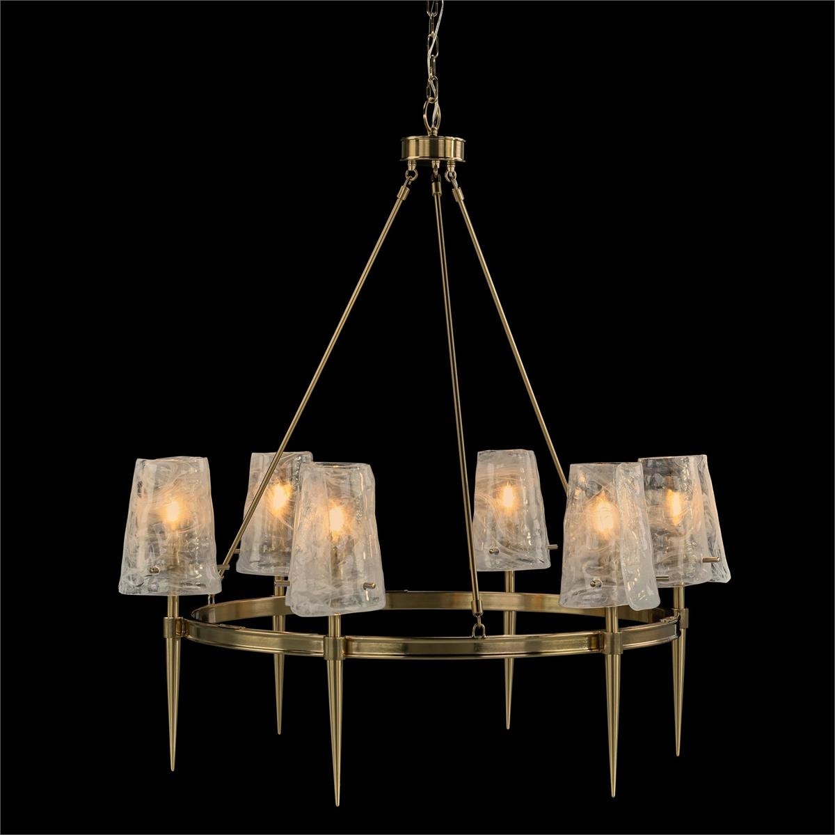 John Richard Coffee Bronze Torch Six-Light Chandelier AJC-9440