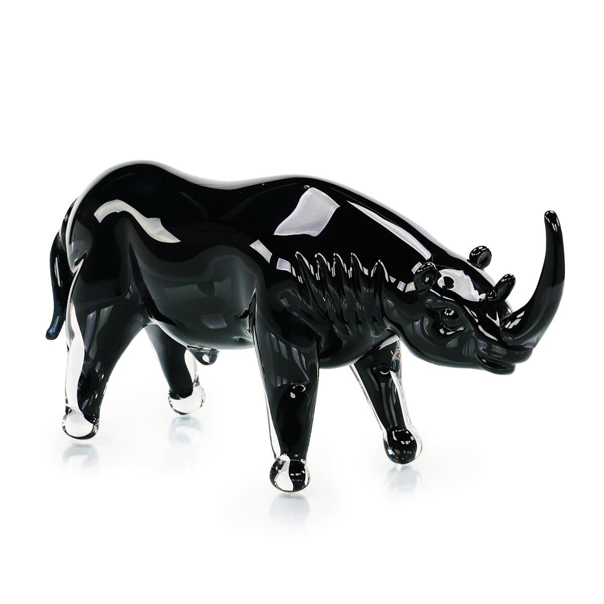 John Richard Glass Rhino Sculpture JRA-15637
