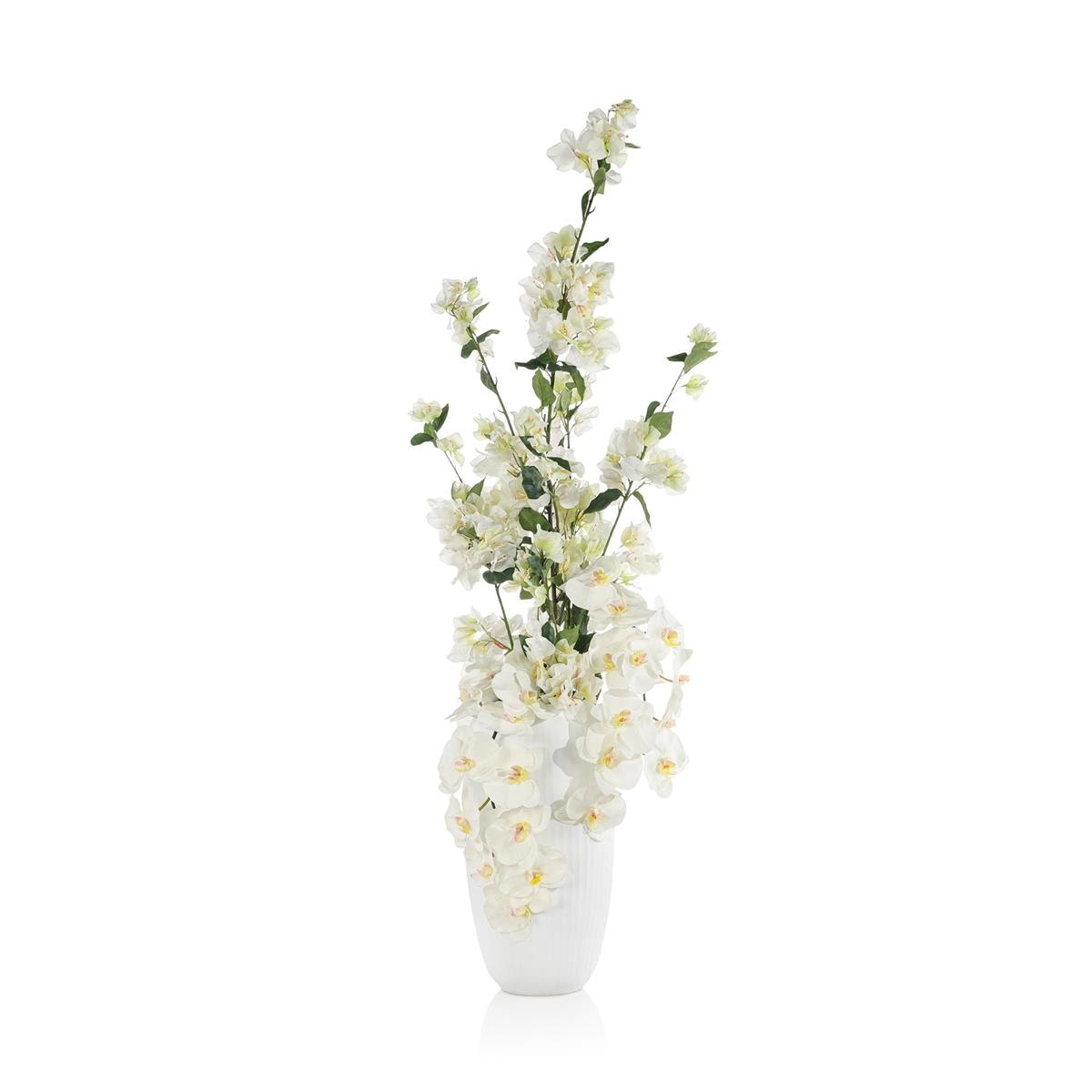 John Richard Snowy Bougainvillea and Orchids JRB-5655