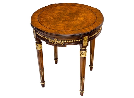 Karges Furniture Directoire Small Round Lamp Table K4111