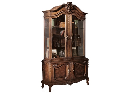 Karges Furniture Louis XV Curio with Base Cabinet K431