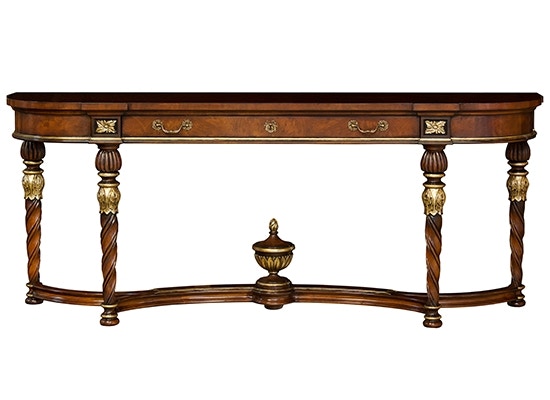 Karges Furniture Louis XVI Sofa Table with Center Carved Urn K528