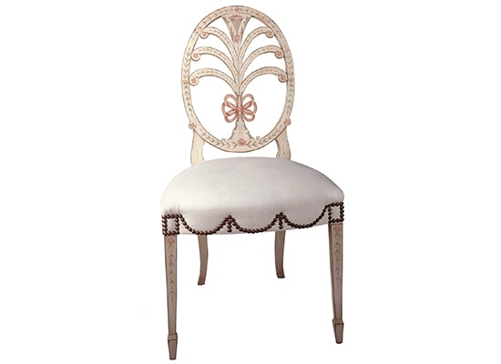 Karges Furniture Hepplewhite Plume Side Chair (Painted Version) K4966
