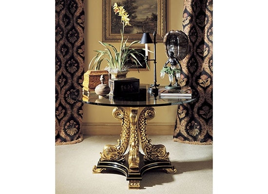 Karges Furniture Four Dolphin Regency Game Table K381