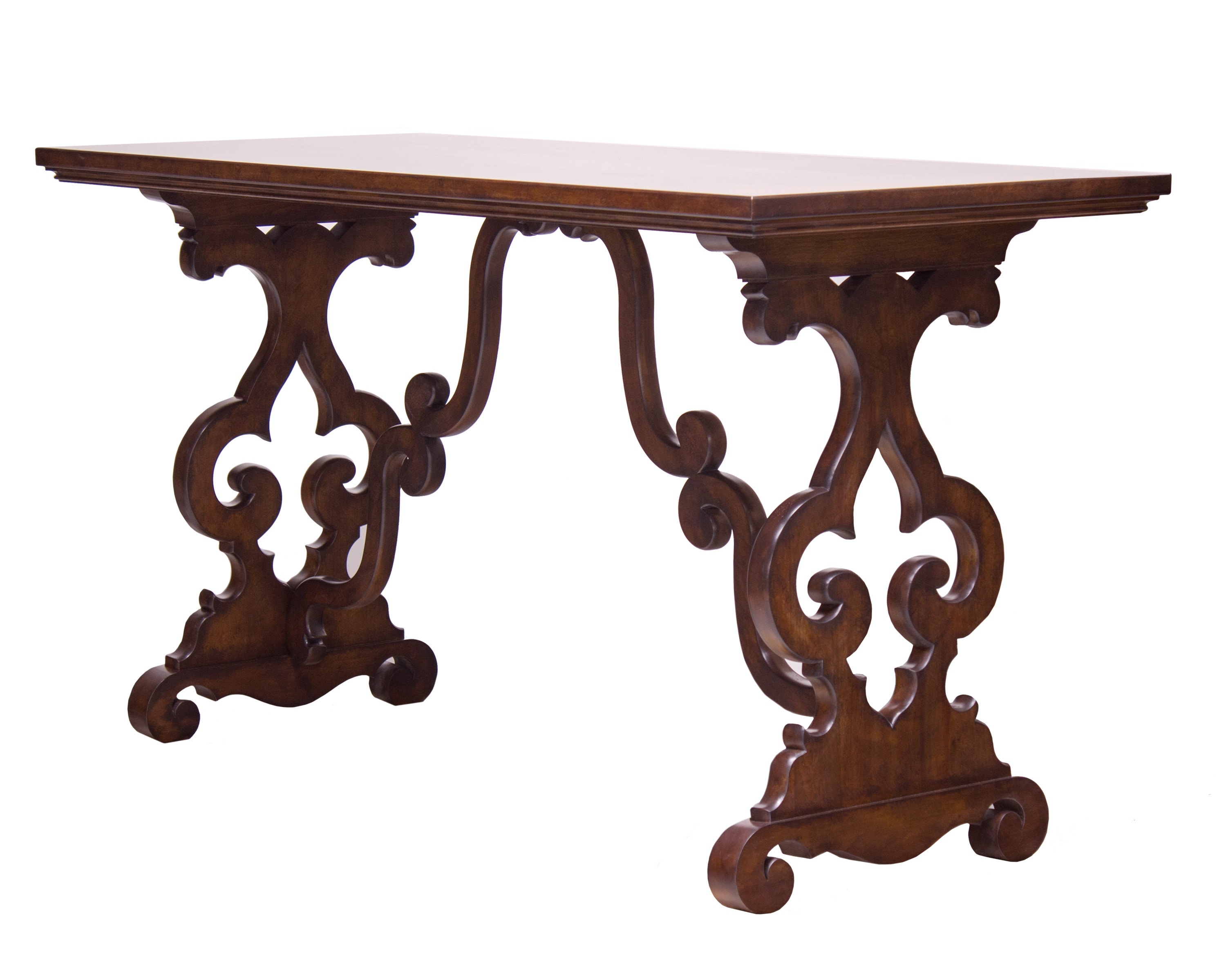 Karges Furniture Country French Library Table with Rosewood Top K724
