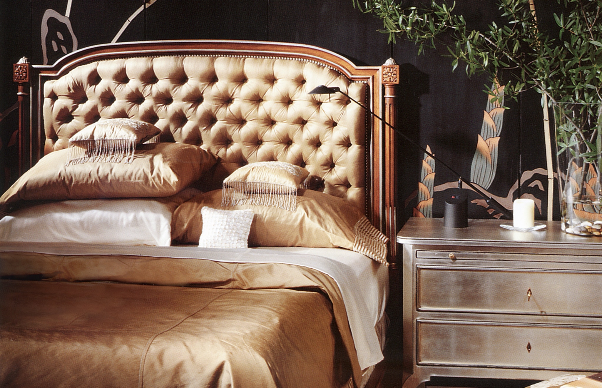 Karges Furniture Louis XVI King Headboard with Ribbon Carving K320