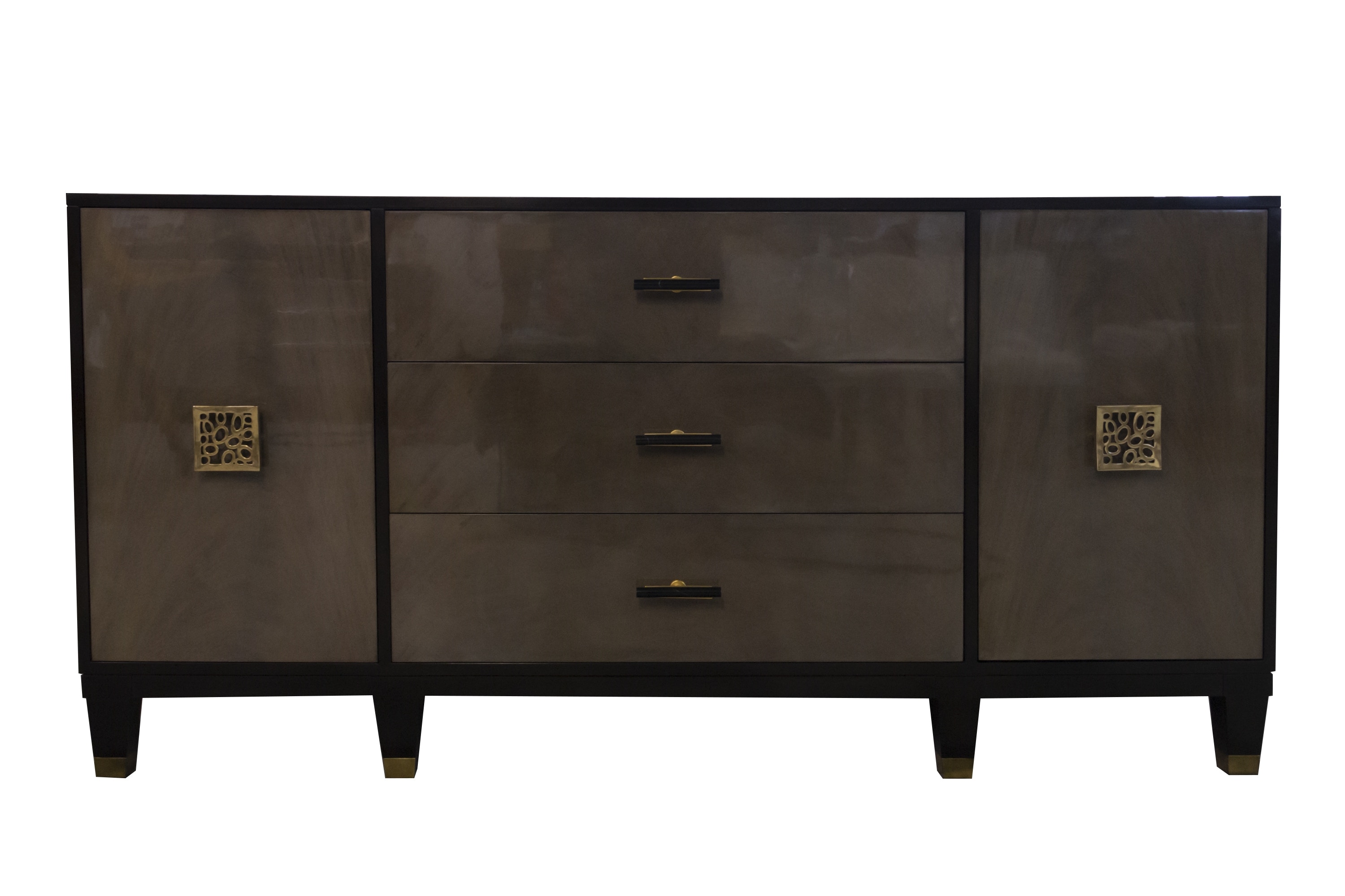 Kindel Furniture Facets 72 Winged Credenza 68-12-DR15-DW15-BF2W
