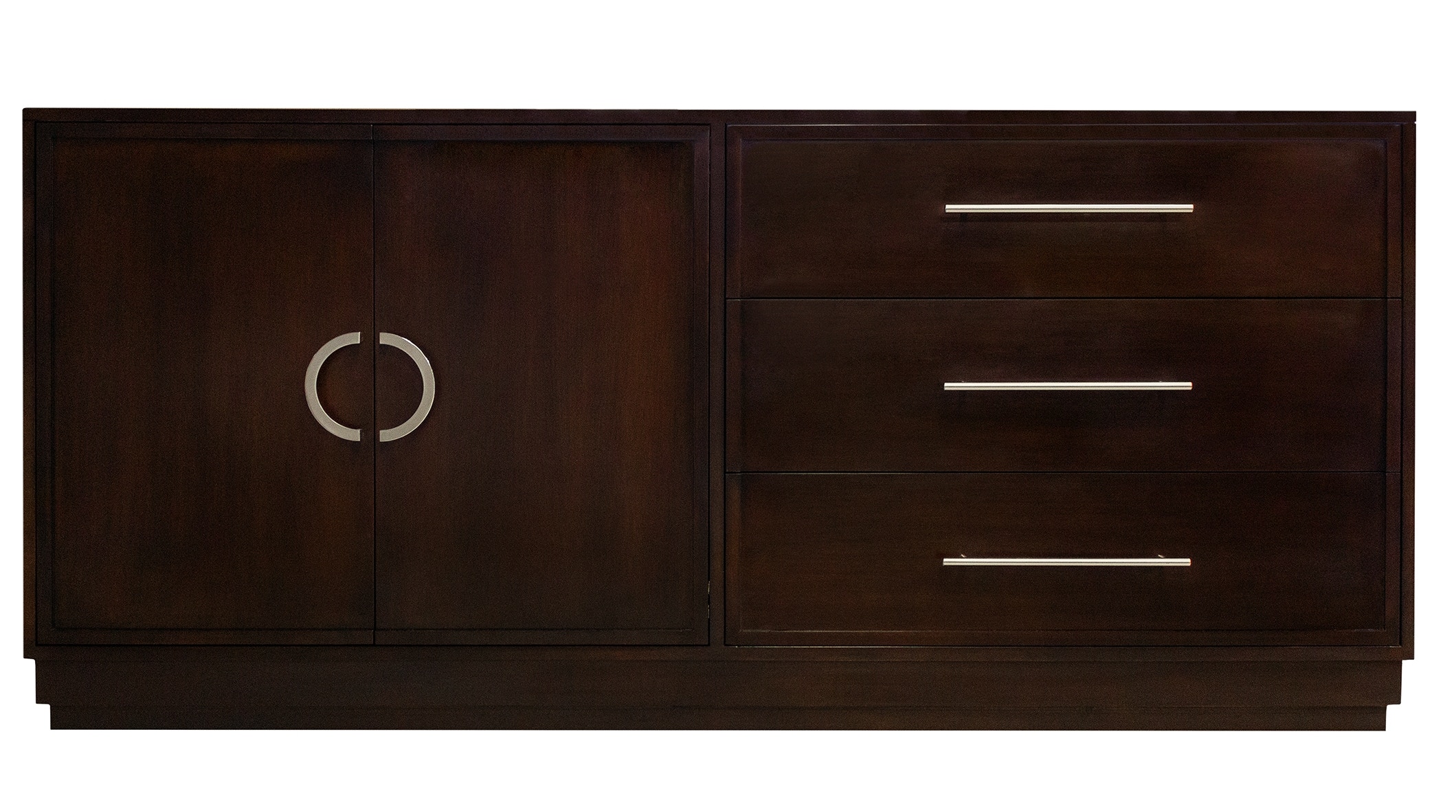 Kindel Furniture Facets 72 Credenza, Two Door, Three Drawer 68-2-DR4-DW4-BL2