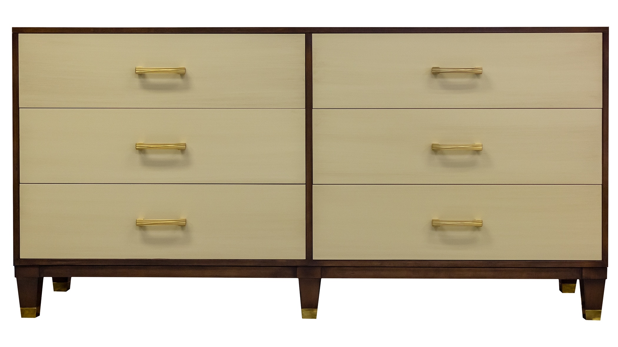 Kindel Furniture Facets 72 Credenza, Six Drawer 68-2-DW1-DW1-BF2