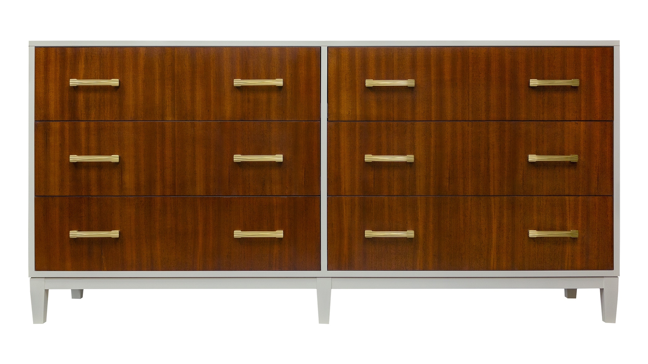Kindel Furniture Facets 72 Credenza, Six Drawer 68-2-DW2-DW2-BT2