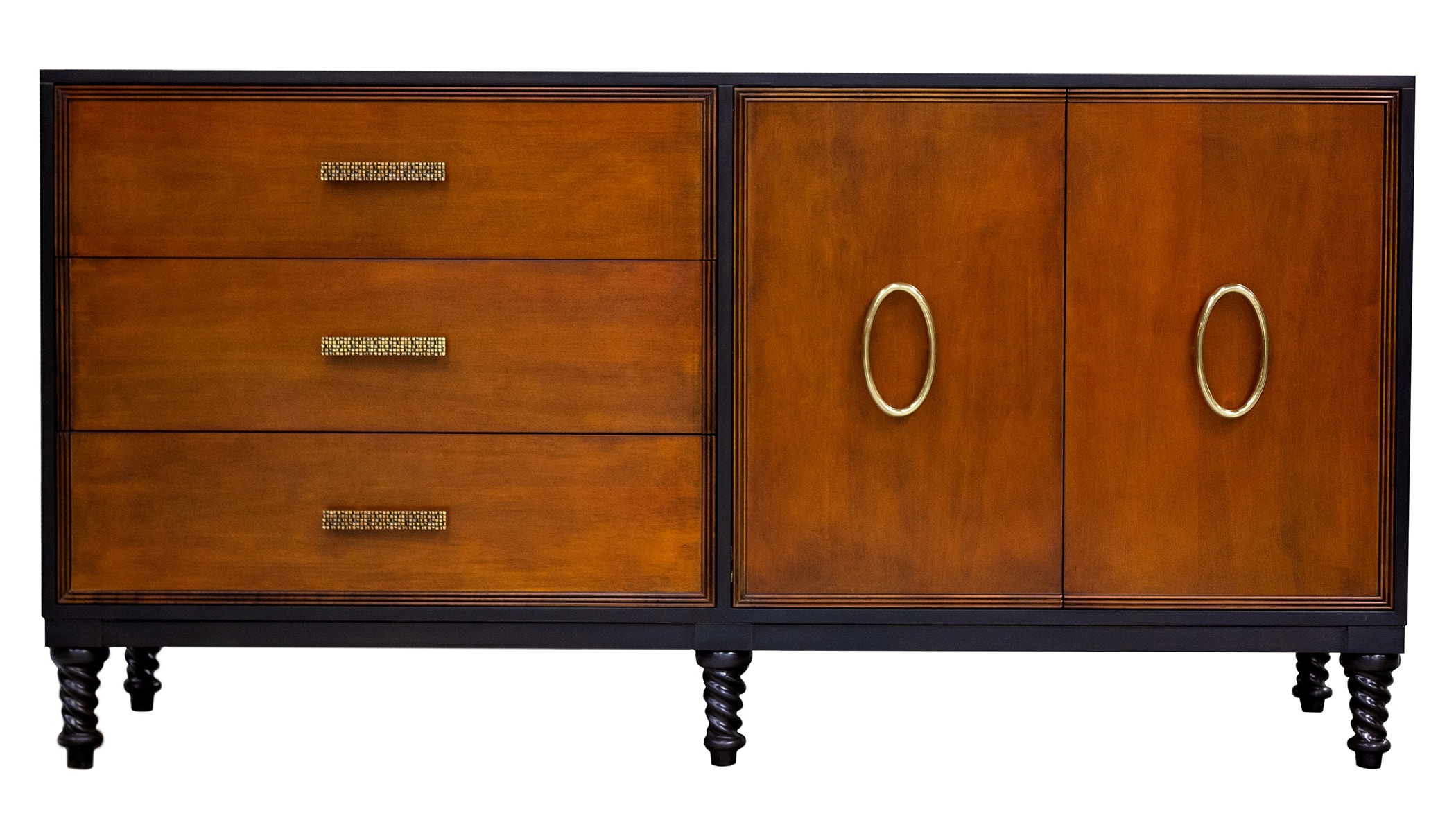 Kindel Furniture Facets 72 Credenza Three Drawer, Two Door 68-2-DW8-DR8-BW2