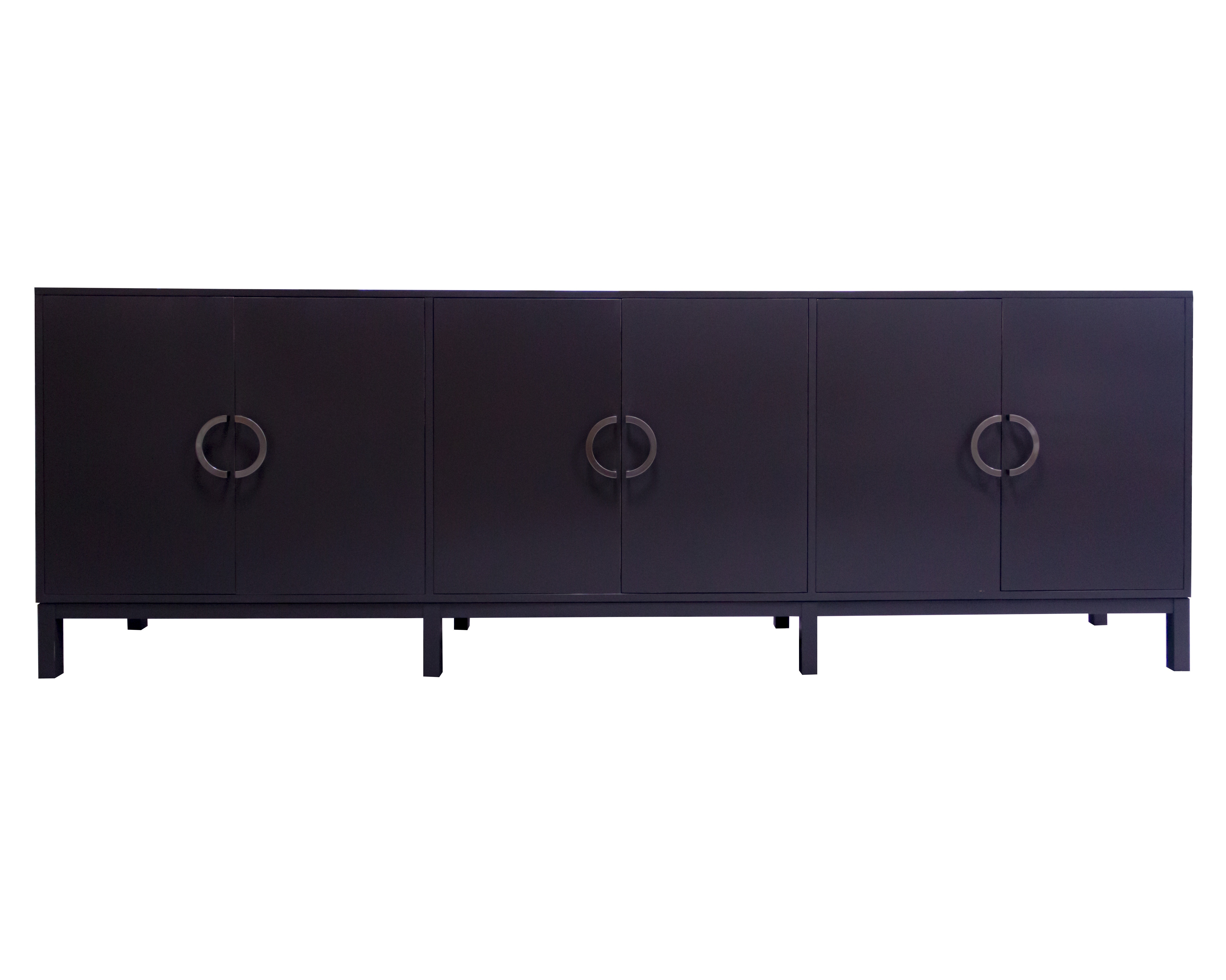 Kindel Furniture Facets 107 Credenza, Six Door 68-3-DR1-DR1-DR1-BP3