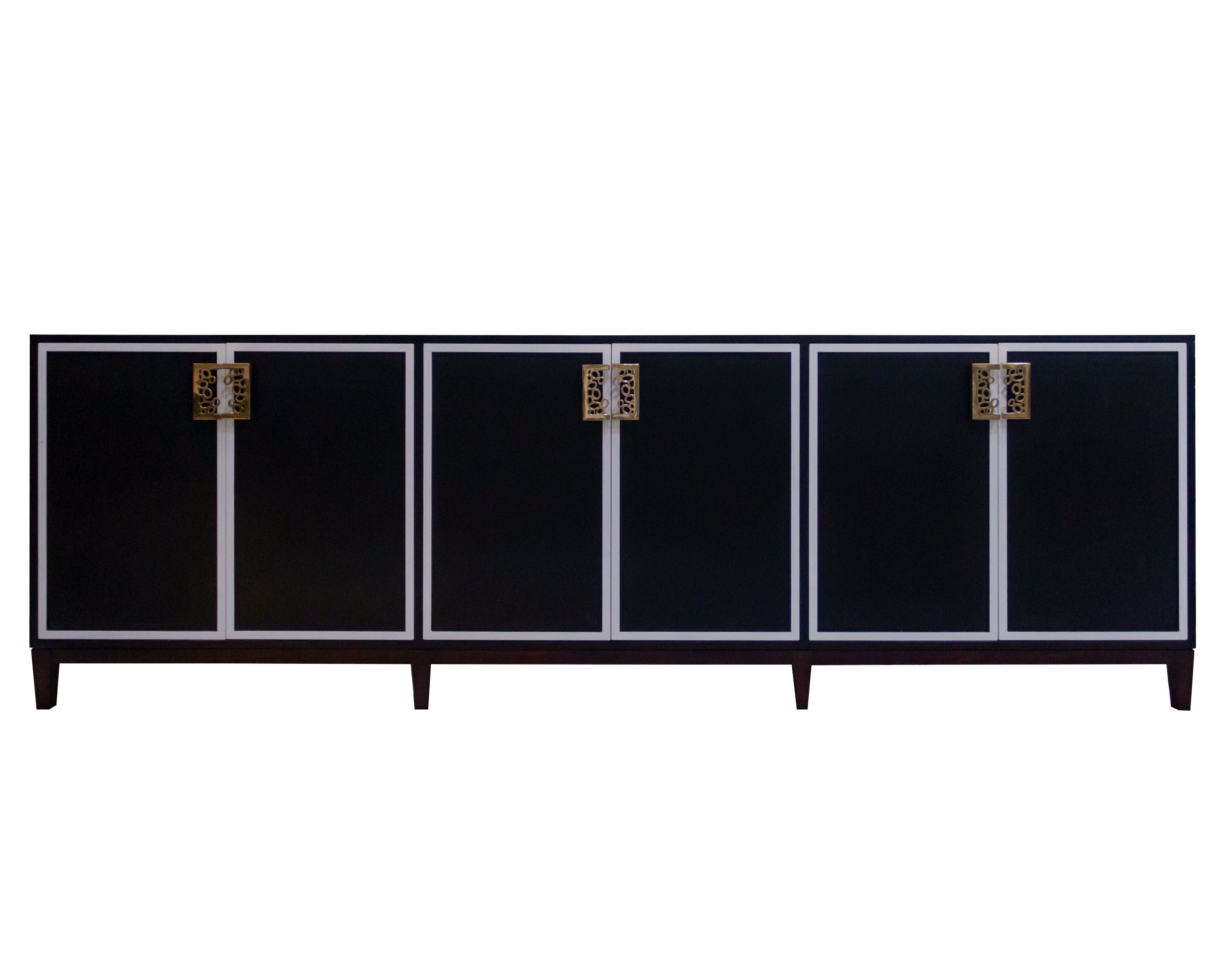 Kindel Furniture Facets 107 Credenza, Two Door, Three Drawer, Two Door 68-3-DR22-DR22-DR22-BT3
