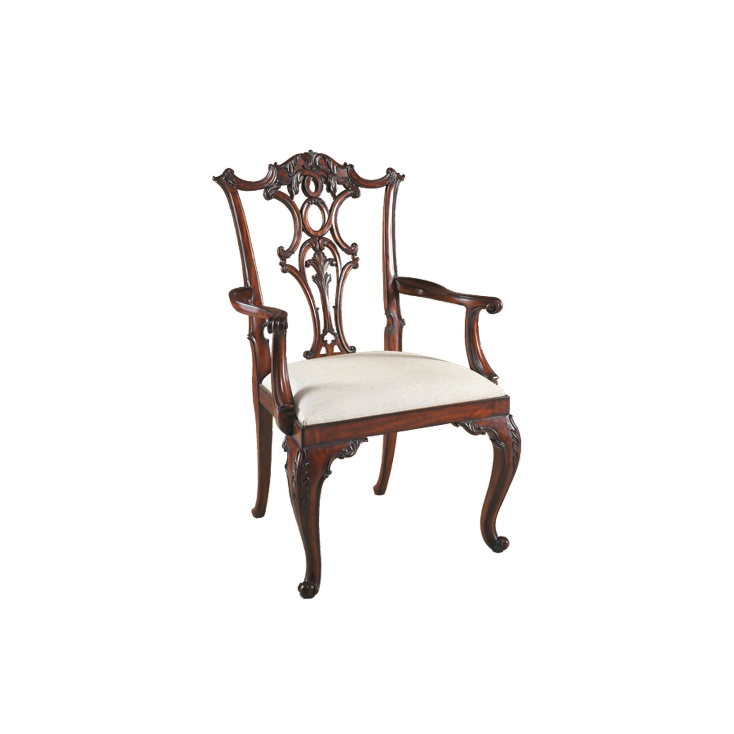 Maitland-Smith Cabriole Arm Chair 8104-41