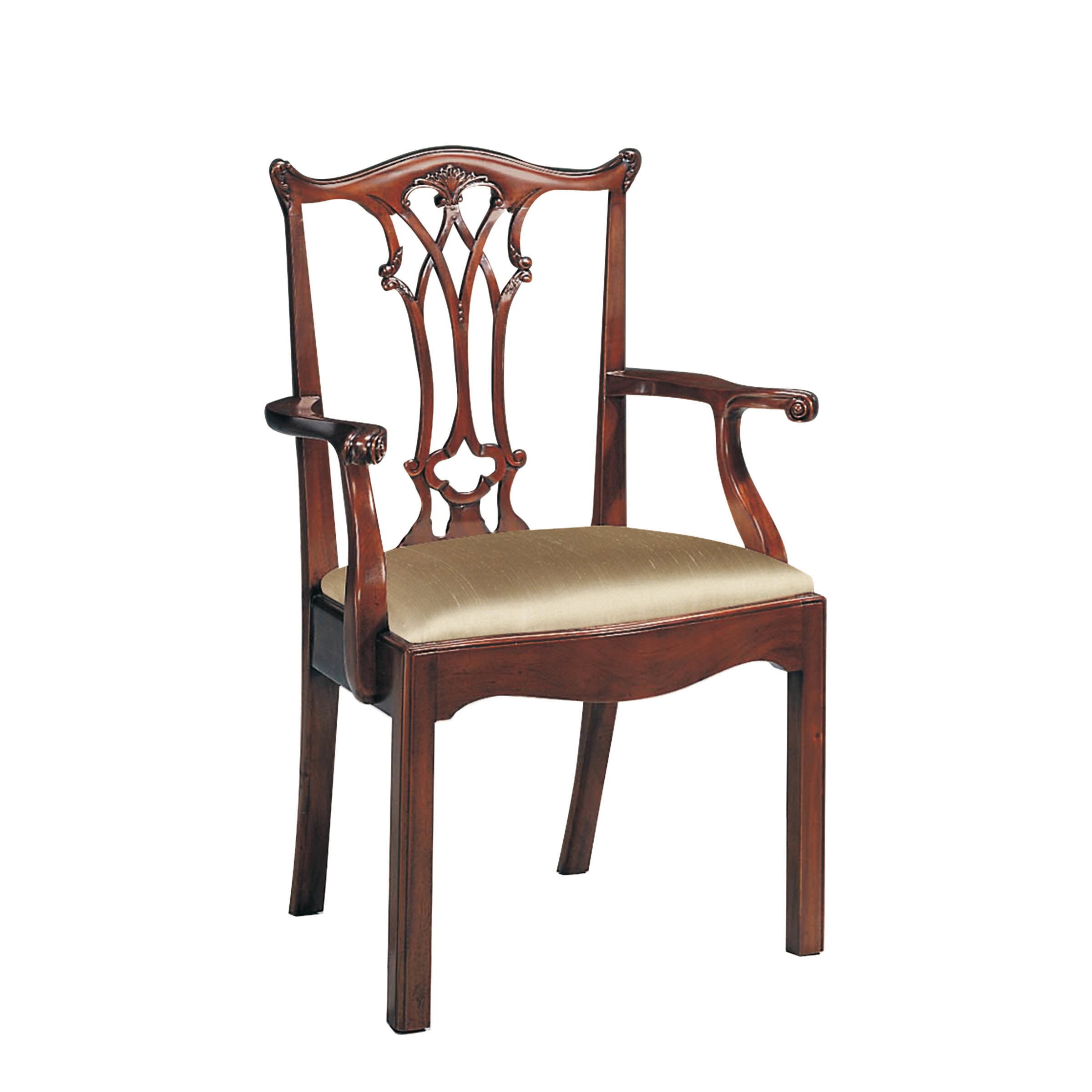 Maitland-Smith Connecticut Polished Mahogany Arm Chair 8123-41
