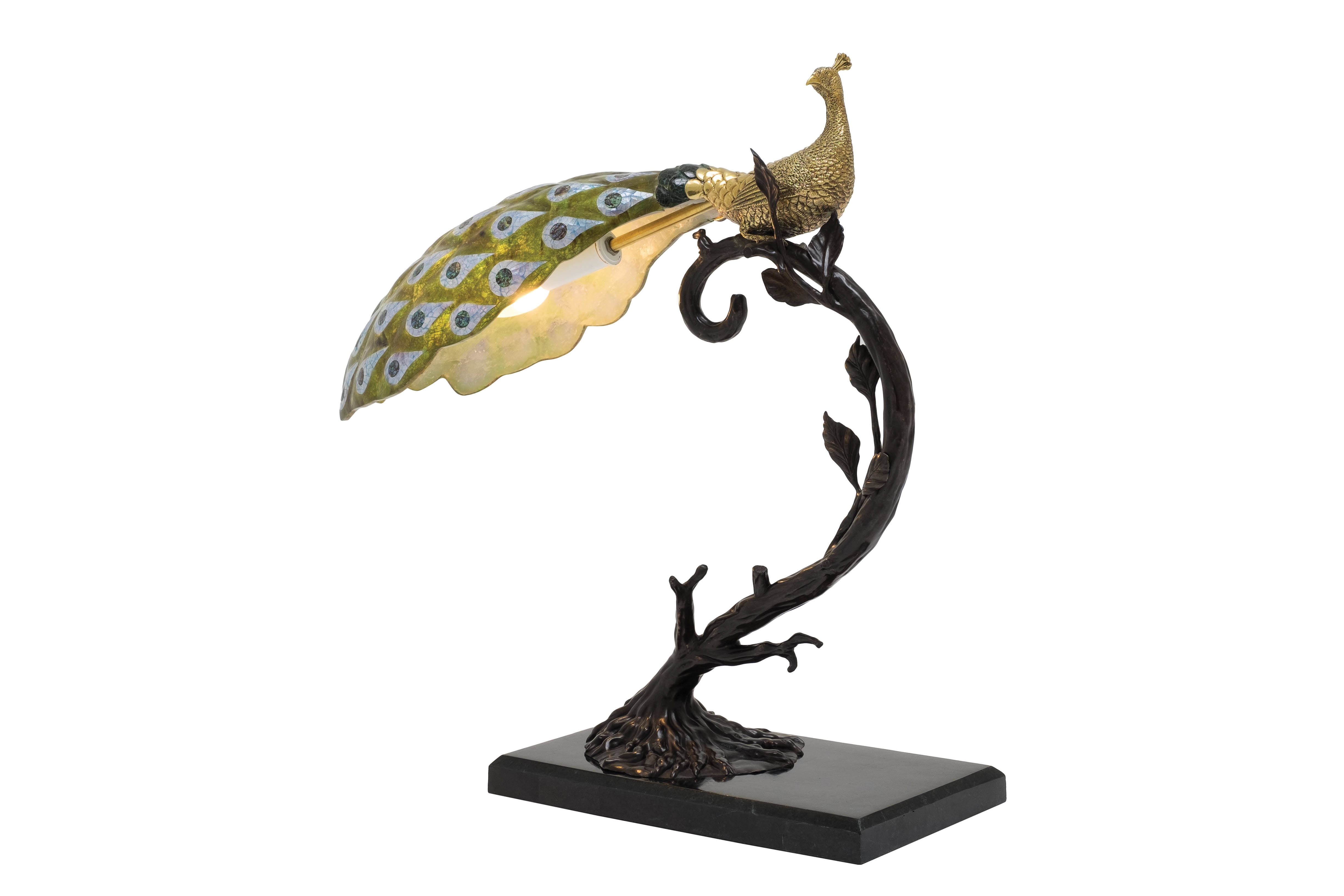 Maitland-Smith Peacock Desk Lamp 8189-17