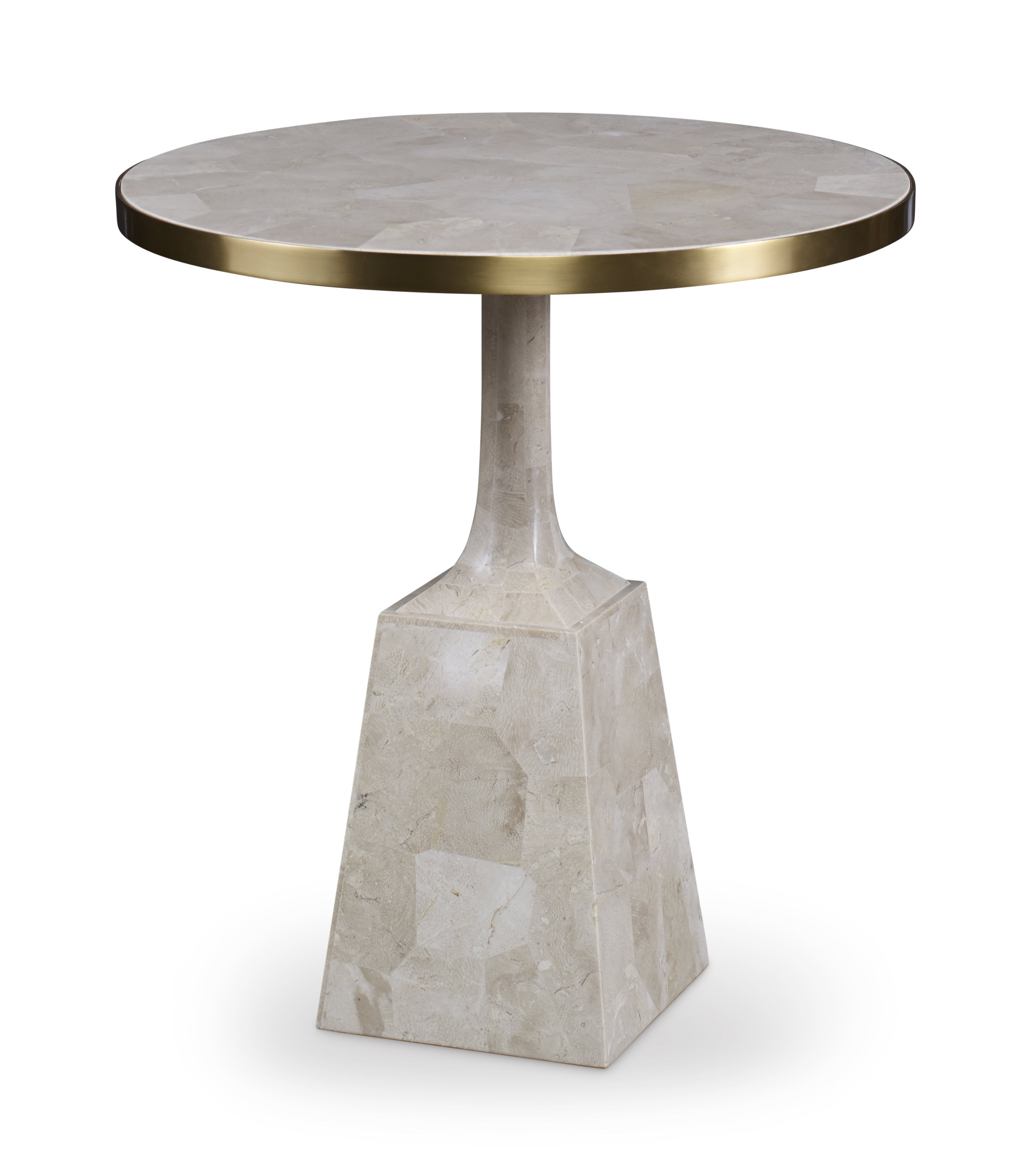 Maitland-Smith Stone Pedestal Occasional Table 8332-36