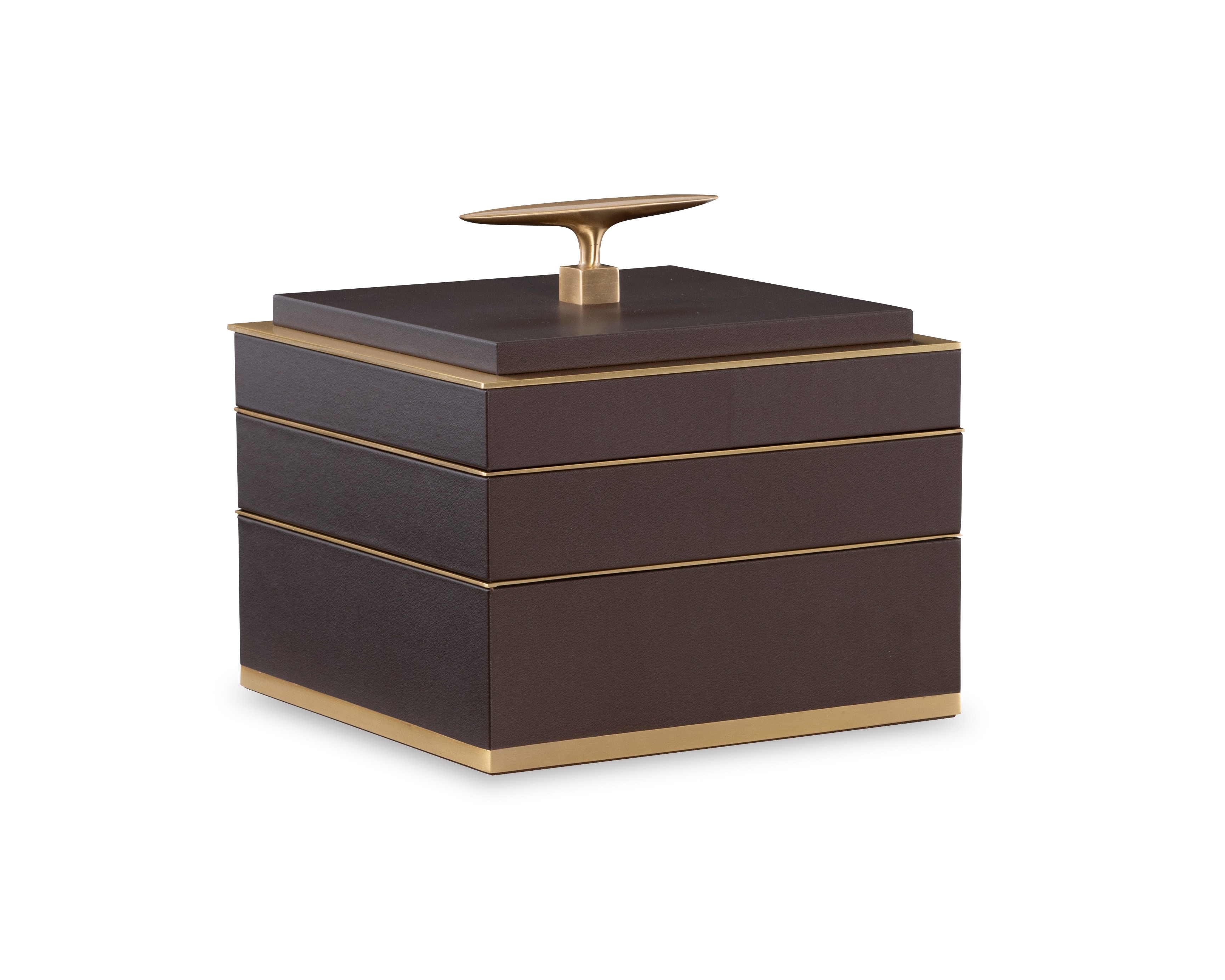 Maitland-Smith Brown Jewelry Compartment Box 8470-11